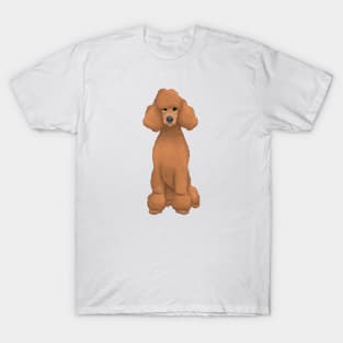 Red Standard Poodle Dog T-Shirt